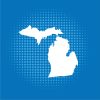 Outline of the state of Michigan.