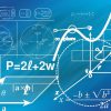 Abstract illustration of mathematical symbols and equations.