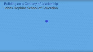 A graphic that reads, "Building on a Century of Leadership: Johns Hopkins School of Education."