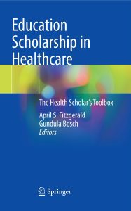 Book Cover of Education Scholarship in Healthcare 