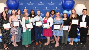 Winners of the 2025 Society of Excellence awards pose with their awards